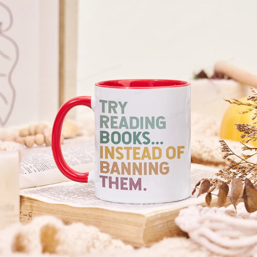 Pagewings Try Reading Books Mug