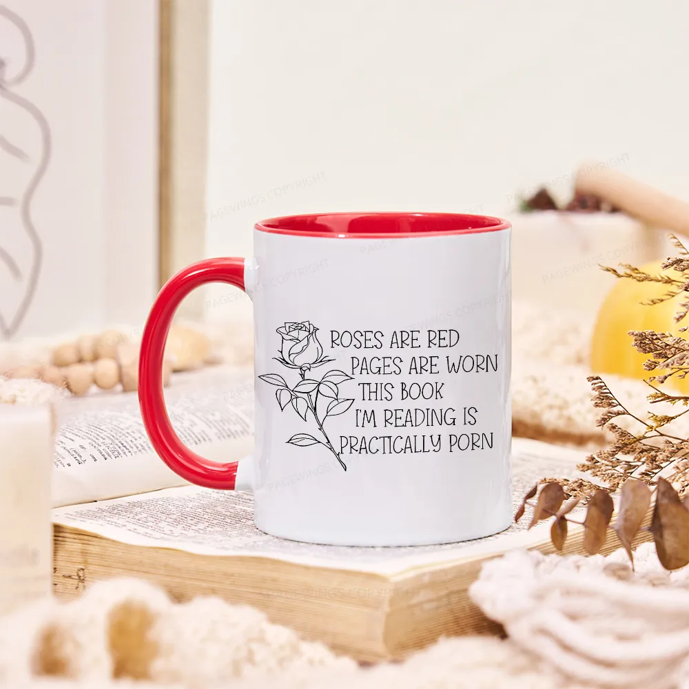 Pagewings Rose Are Red Pages Are Worn Mug