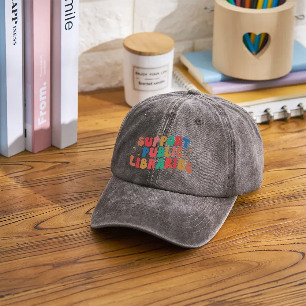 Pagewings Public Library Sweatshirt Washed Cap