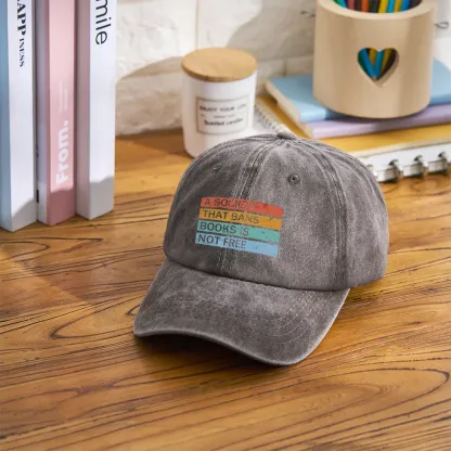 Pagewings Banned Books Shirt, Read Banned Books Washed Cap