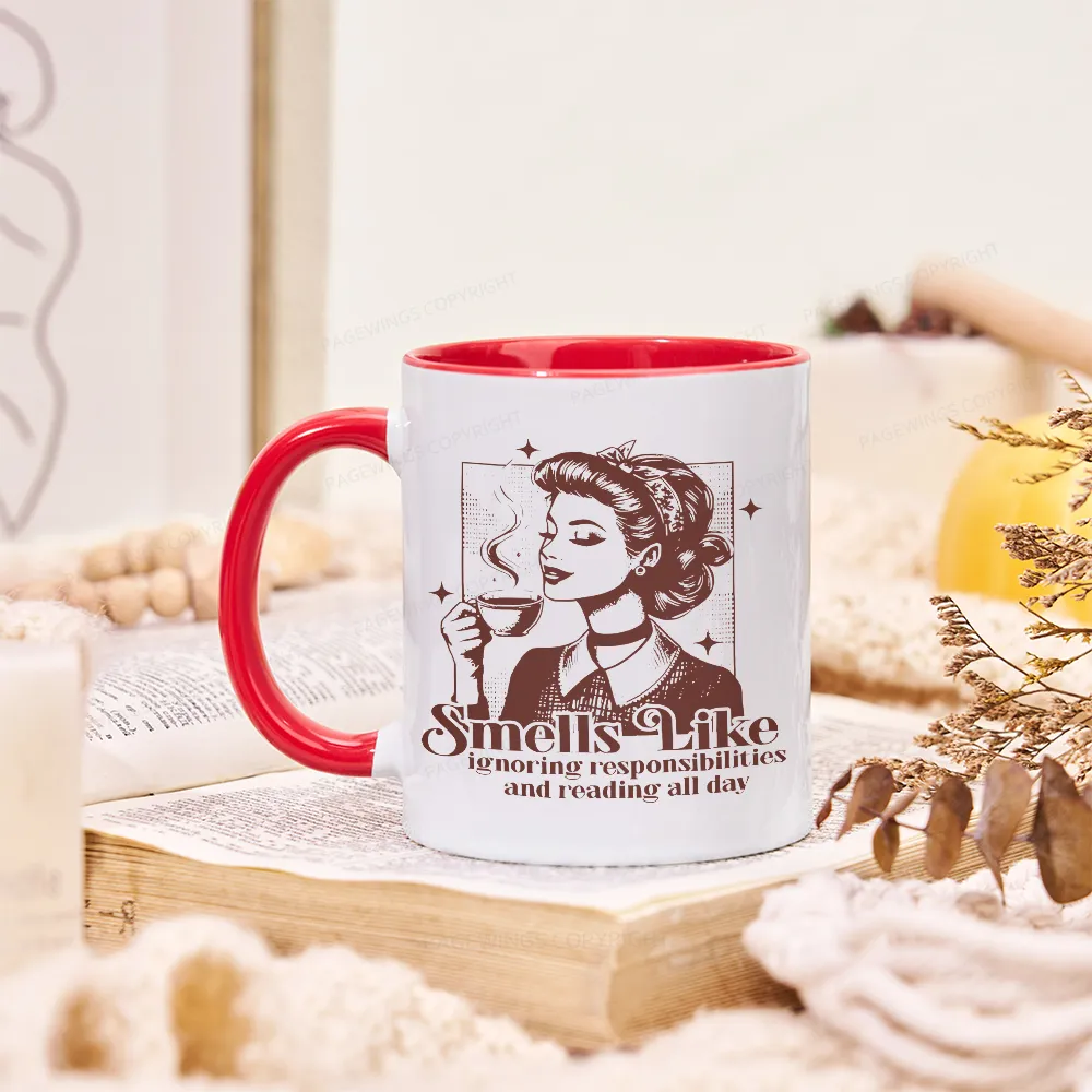 Pagewings Ignoring Responsiblities And Reading All Day Mug