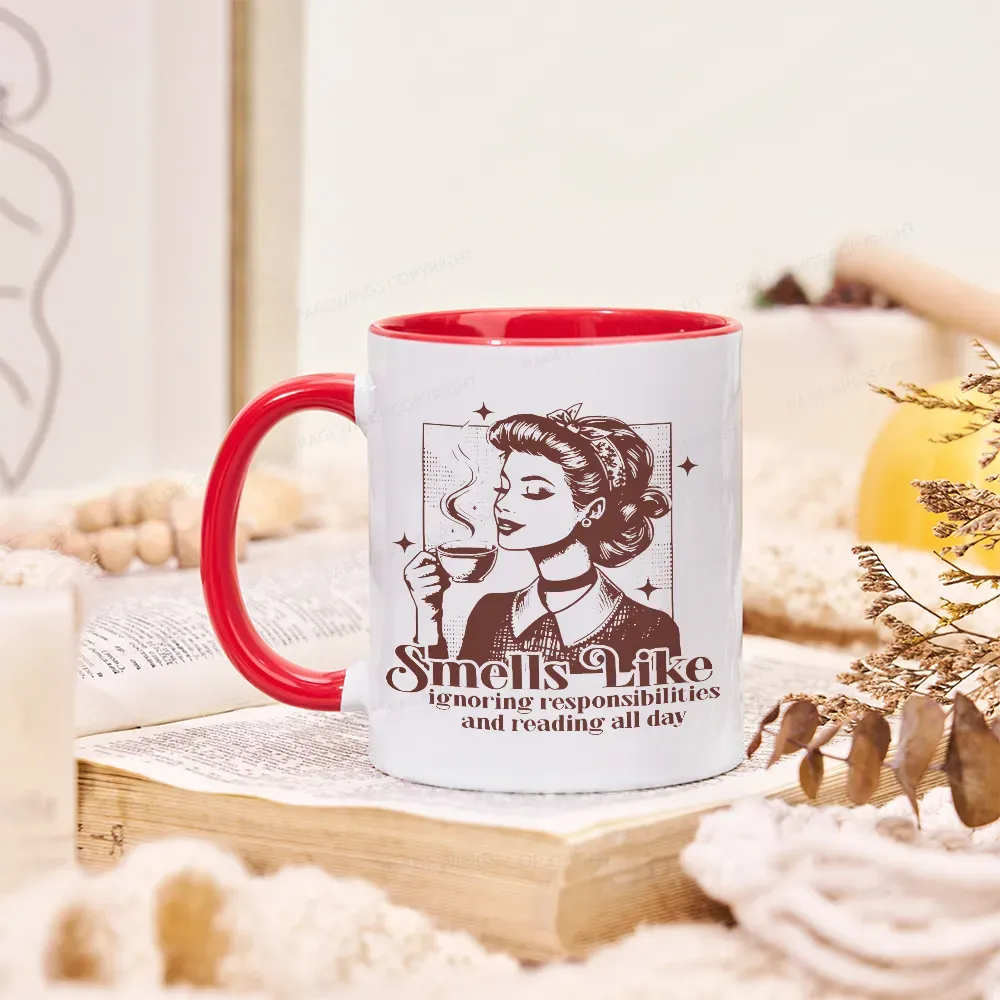Pagewings Ignoring Responsiblities And Reading All Day Mug