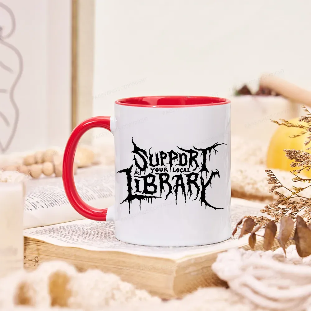Pagewings Support Your Local Library Mug
