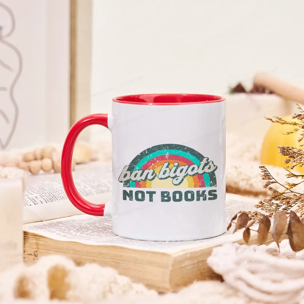 Pagewings Ban Bigots Not Books Mug