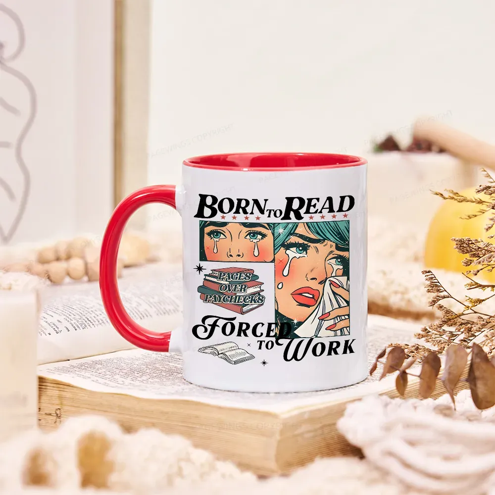 Pagewings Born To Read Bookish Mug