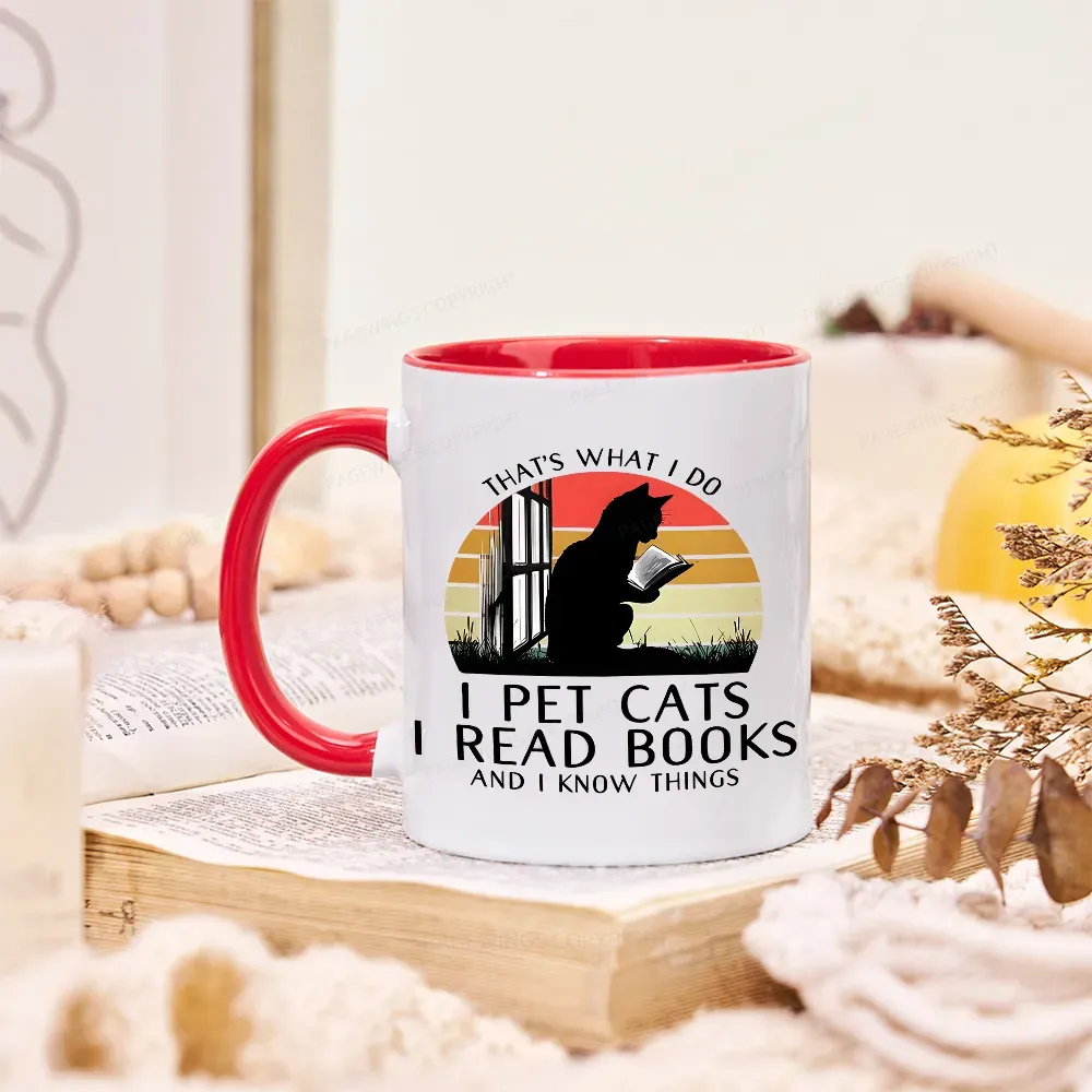 Pagewings Cat And Book Mug