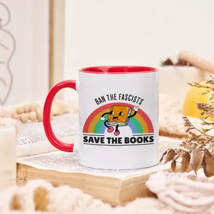 Pagewings Ban The Fascists Save The Books Mug
