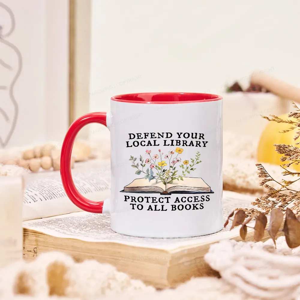 Pagewings Books Save Lives Protect Libraries Mug
