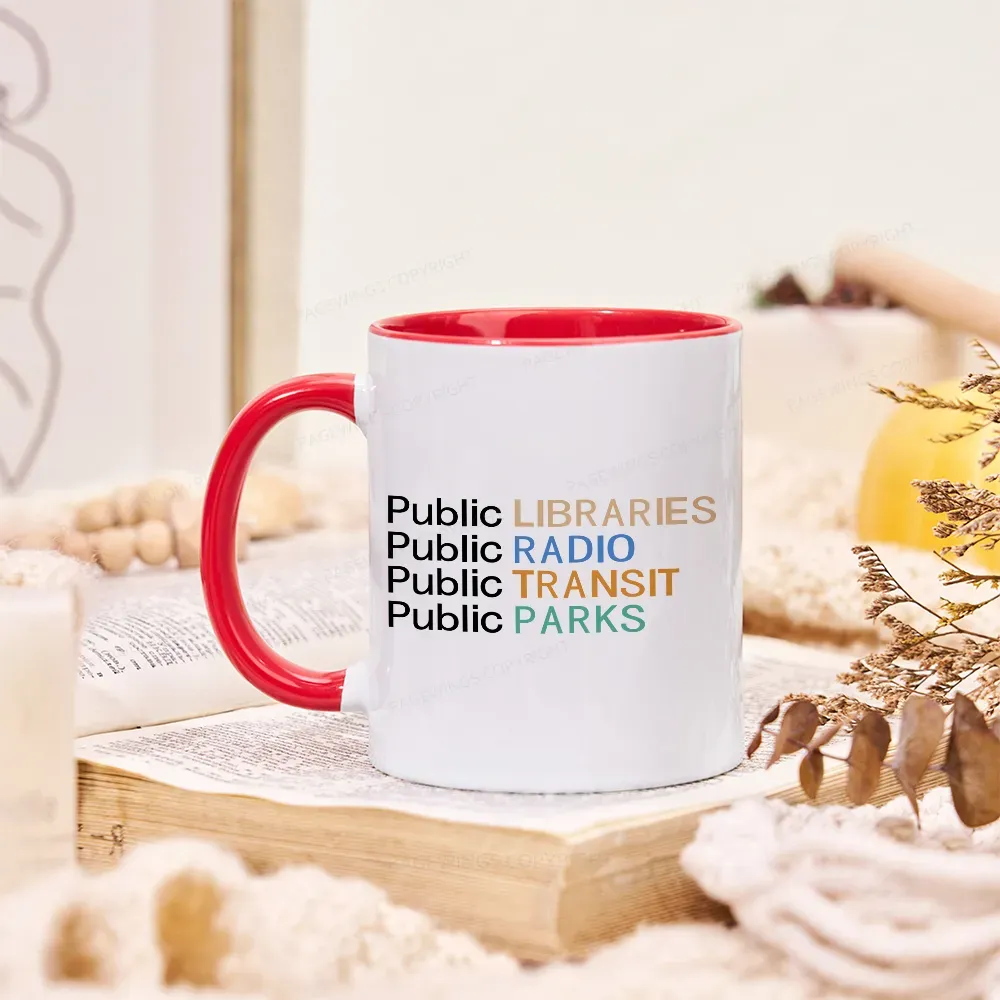 Pagewings Public Libraries Radio Transit Parks Mug
