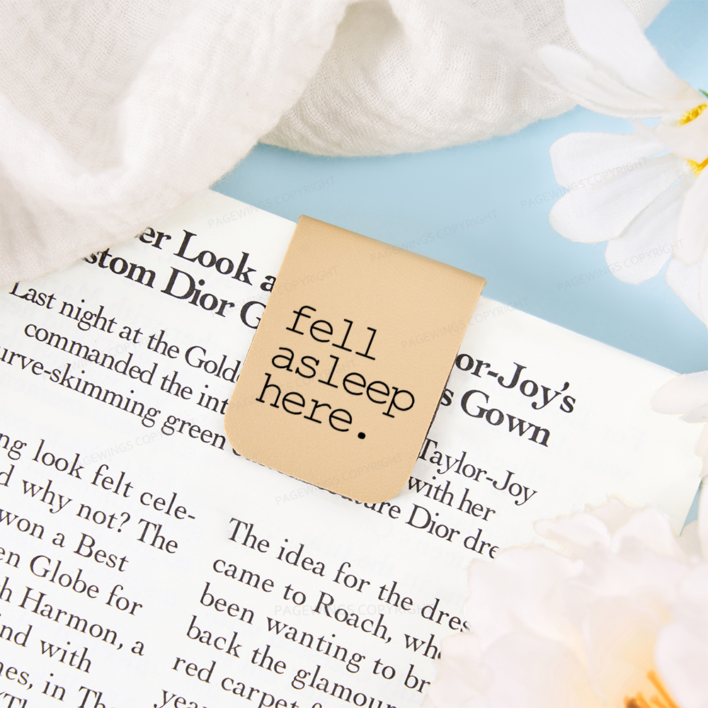 Pagewings Fell Asleep Here Magnetic Bookmark