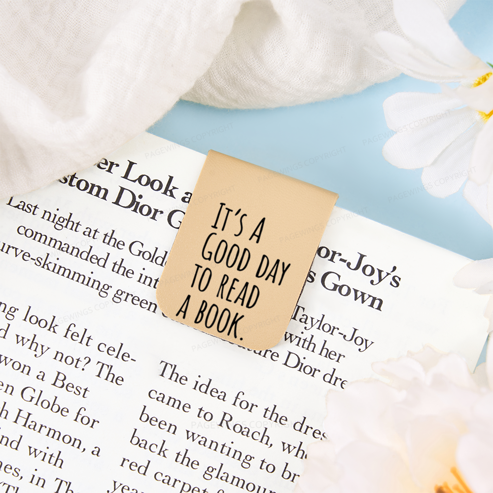 Pagewings It's A Good Day To Read A Book Feathers Quotes Magnetic Bookmark