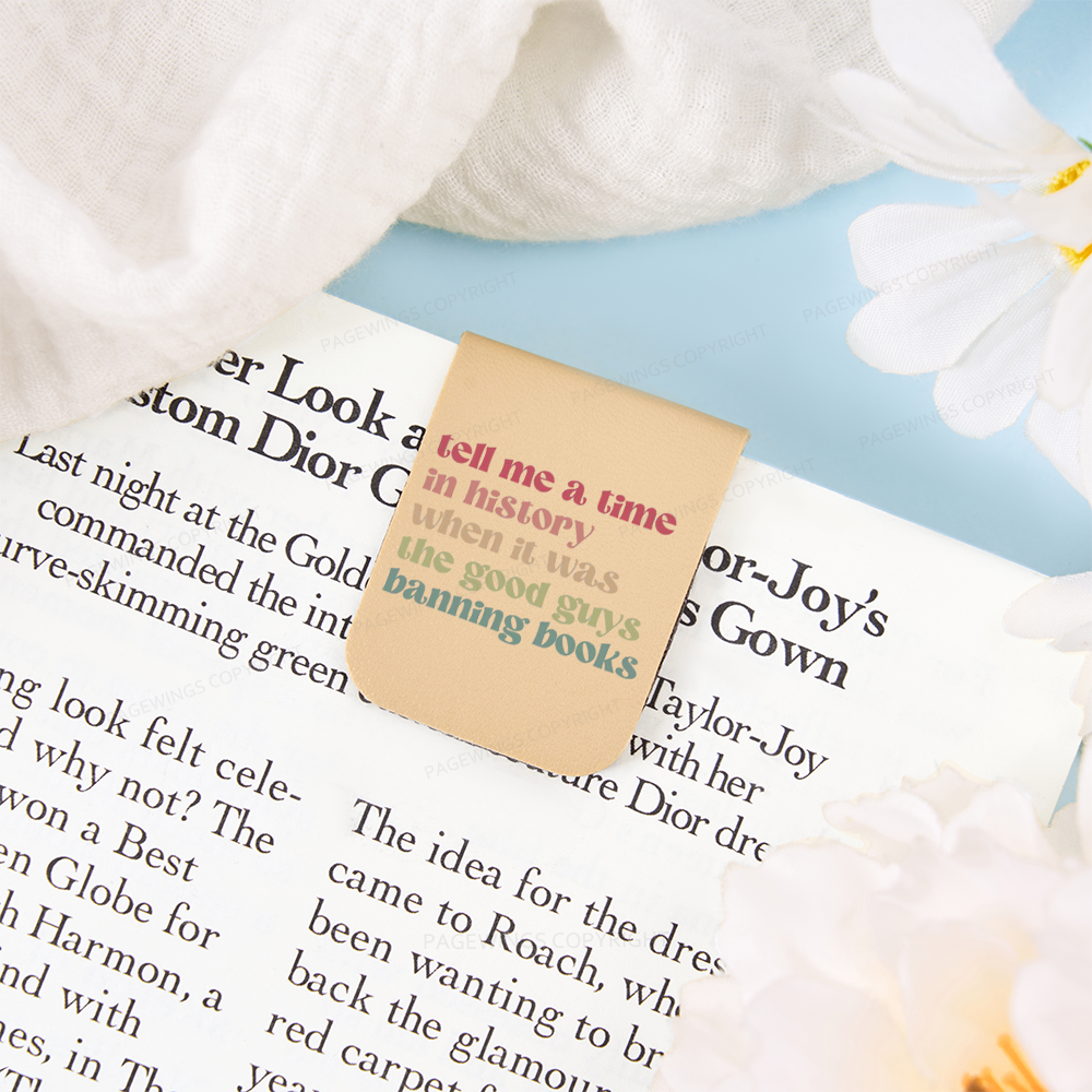 Pagewings Tell Me a Time in History Feathers Quotes Magnetic Bookmark