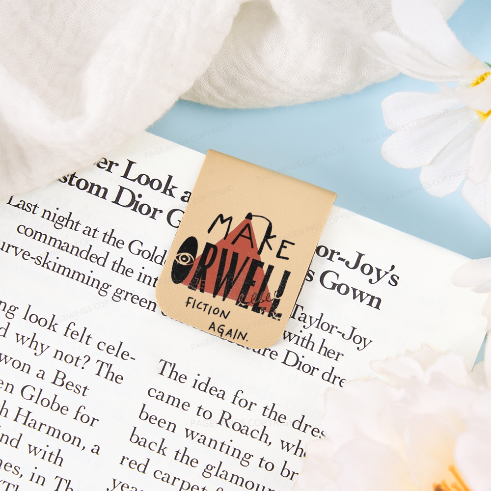 Pagewings Make Orwell Fiction Again Feathers Quotes Magnetic Bookmark