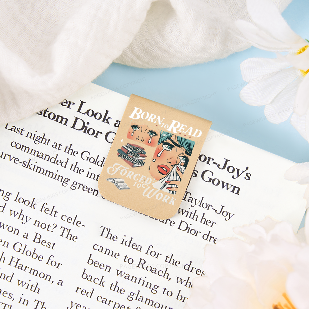 Pagewings Born To Read Bookish Feathers Quotes Magnetic Bookmark