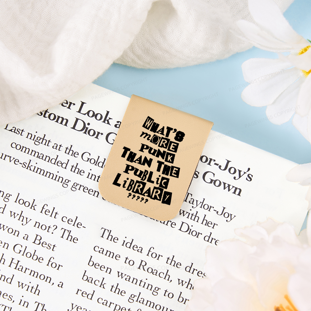 Pagewings What’s More Punk Than The Library Feathers Quotes Magnetic Bookmark