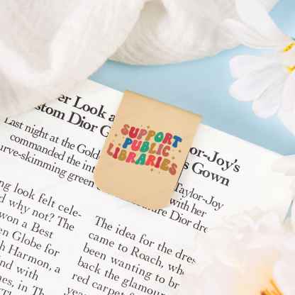 Pagewings Public Library Sweatshirt Feathers Quotes Magnetic Bookmark