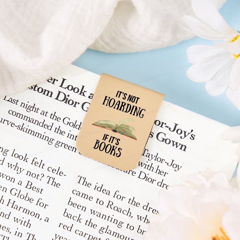 Pagewings It's Not Hoarding If It's Books Feathers Quotes Magnetic Bookmark