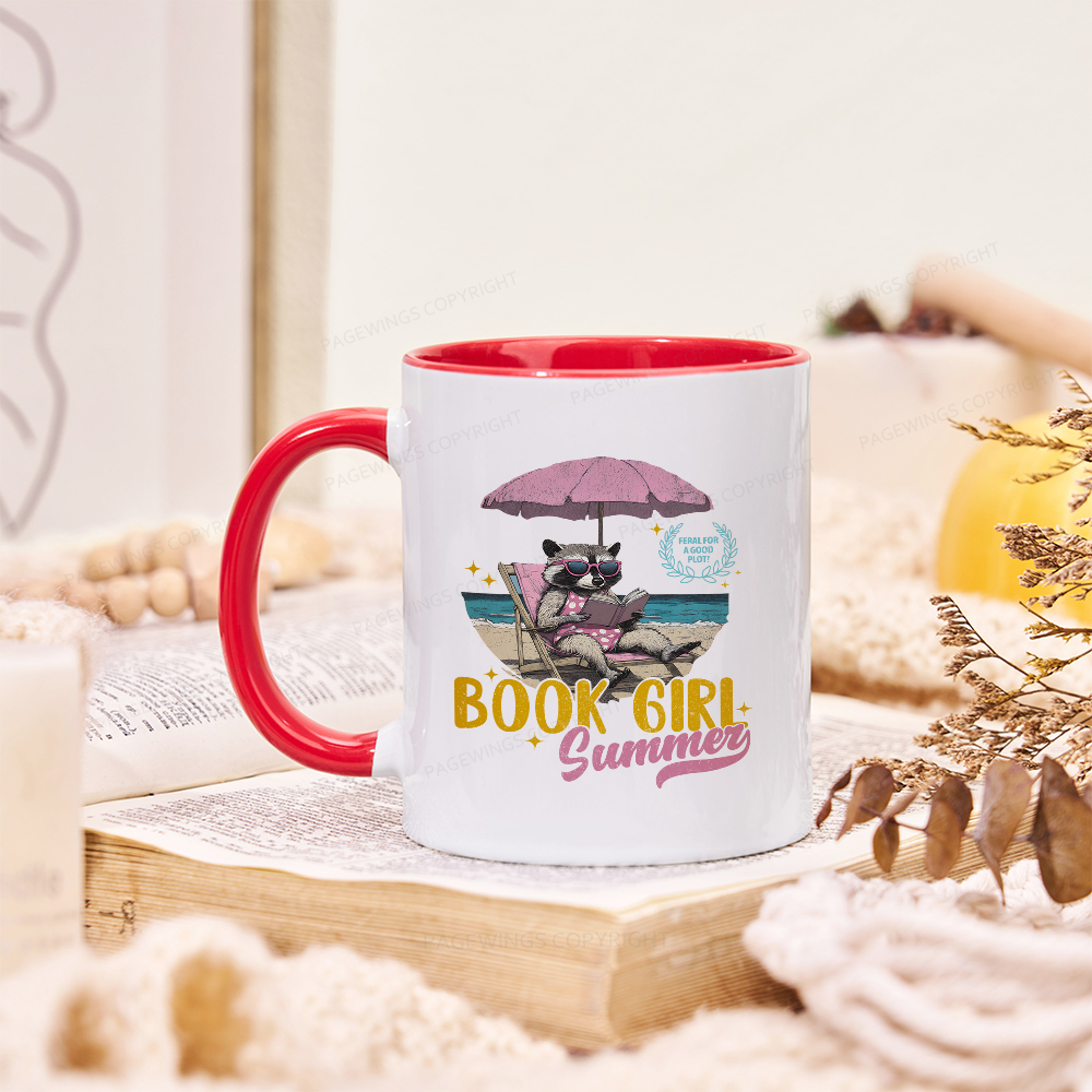 Pagewings Book Girl Summer Mug