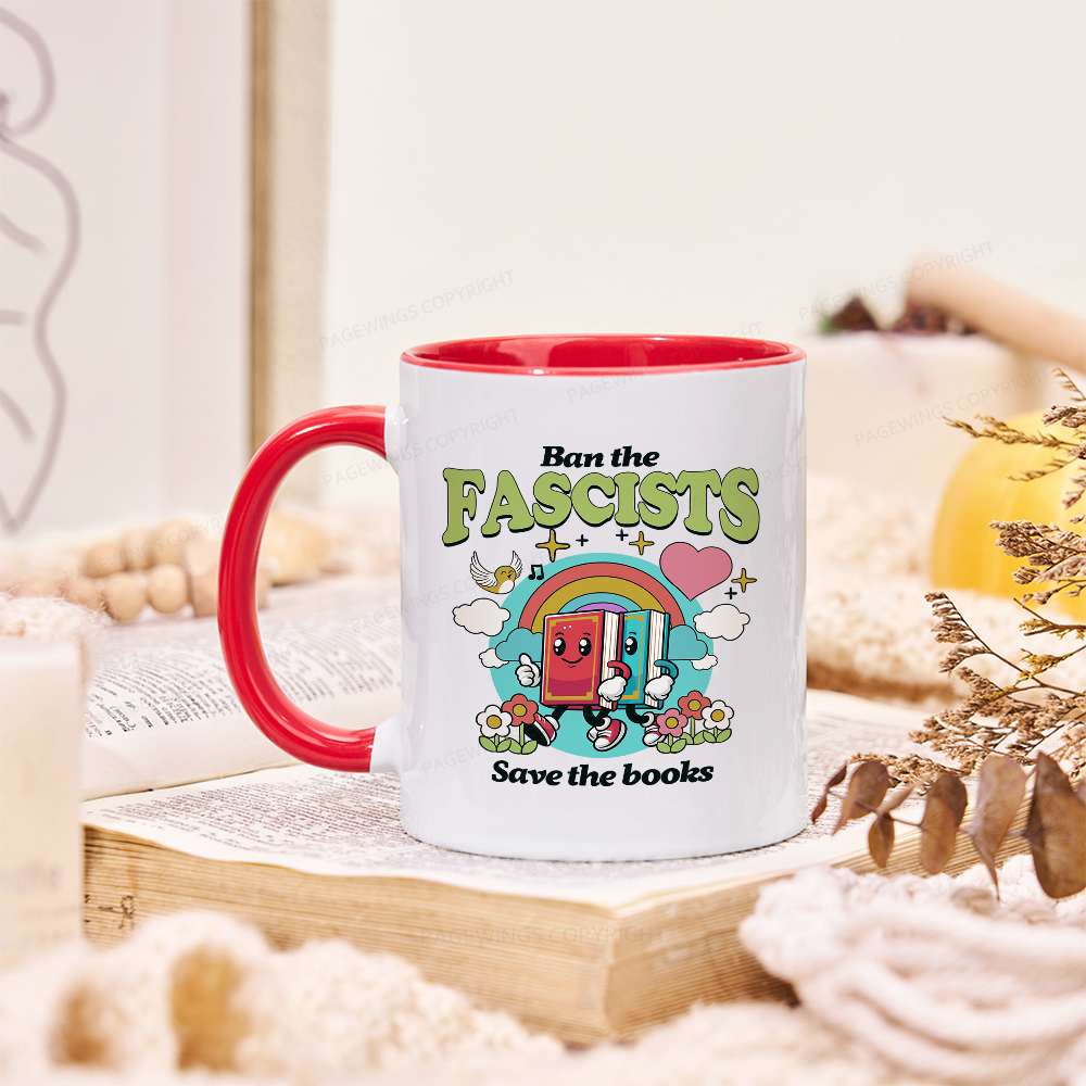 Pagewings Ban the Fascists Save the Books Mug