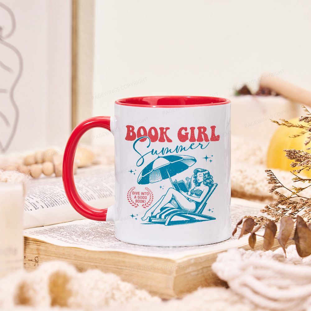 Pagewings Book Girl Summer Mug