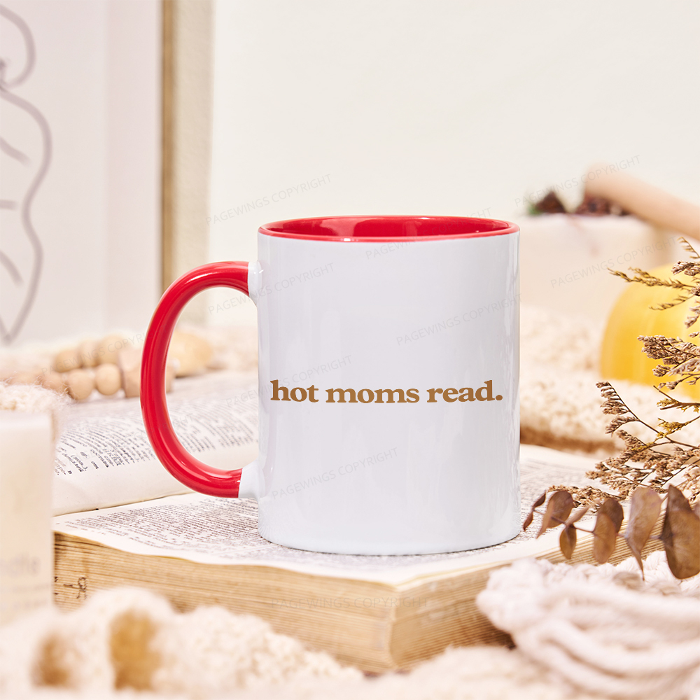 Pagewings Hot Moms Read Mug