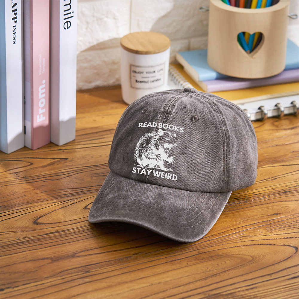 Pagewings Read Books Stay Weird Washed Cap