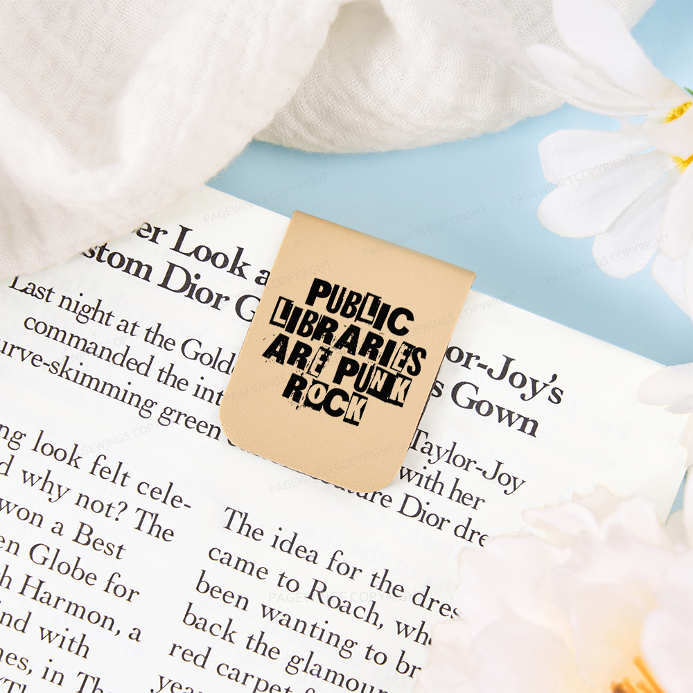 Pagewings Public Libraries Are Punk Rock Magnetic Bookmark