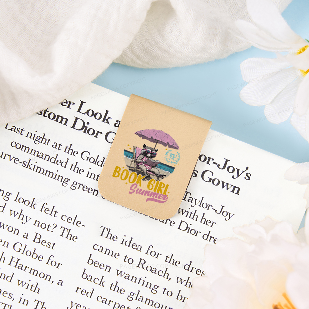 Pagewings Book Girl Summer Magnetic Bookmark