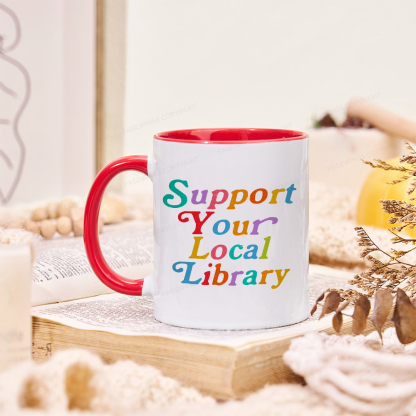 Pagewings Support Your Local Library Mug