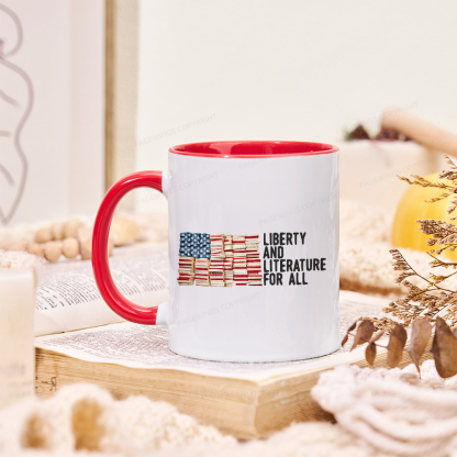 Pagewings Liberty And Literature For All Mug
