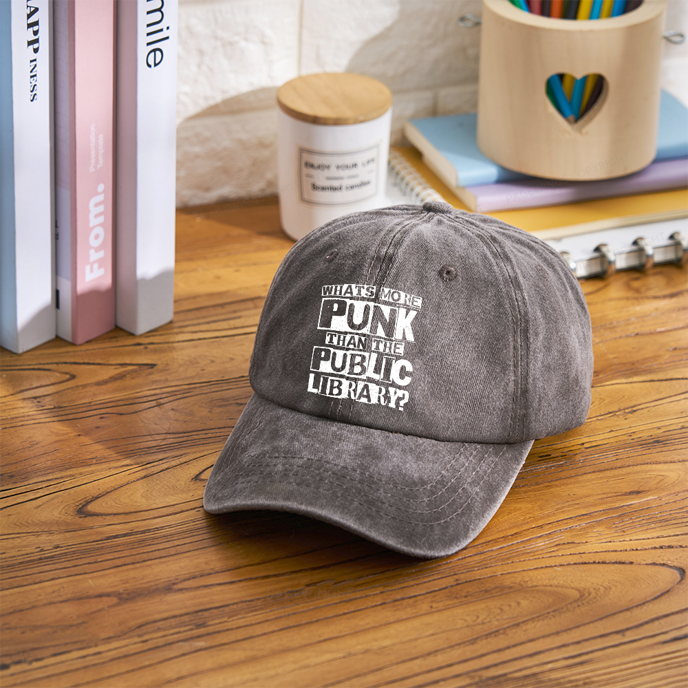 Pagewings What‘s More Punk Than the Public Library Washed Cap