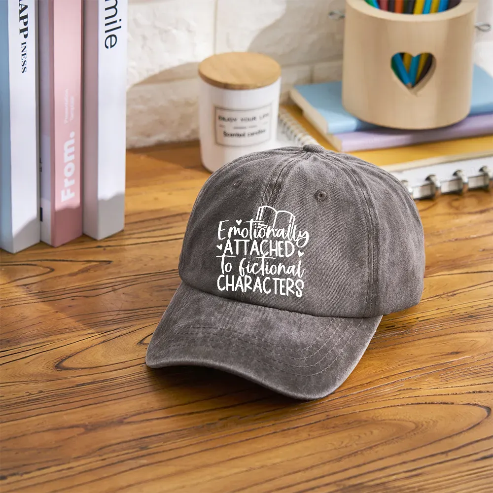 Pagewings Emotionally Attached To Fictional Characters Washed Cap