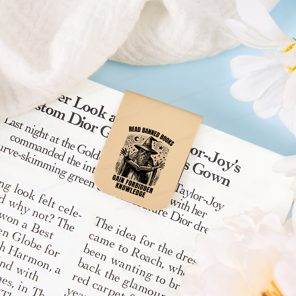 Pagewings Read Banned Books Gain Forbidden Knowledge Magnetic Bookmark