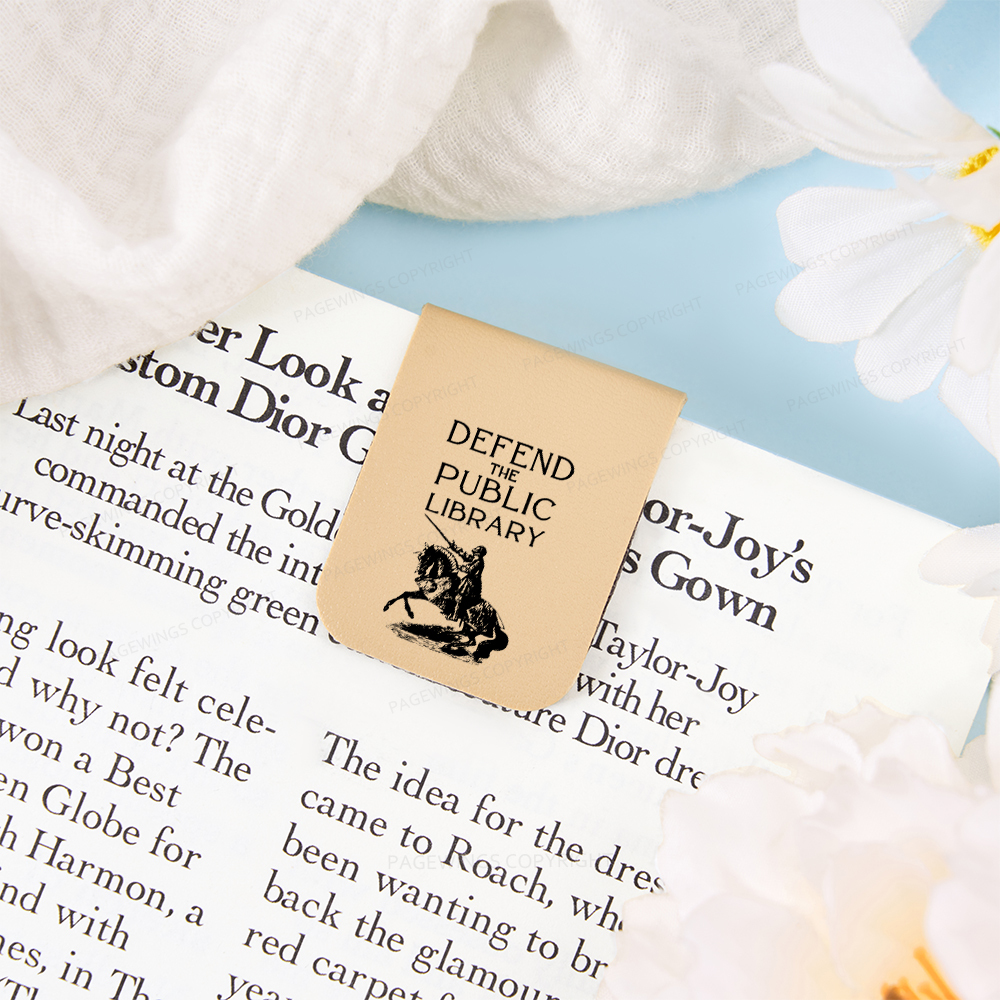 Pagewings Defend The Public Library Magnetic Bookmark