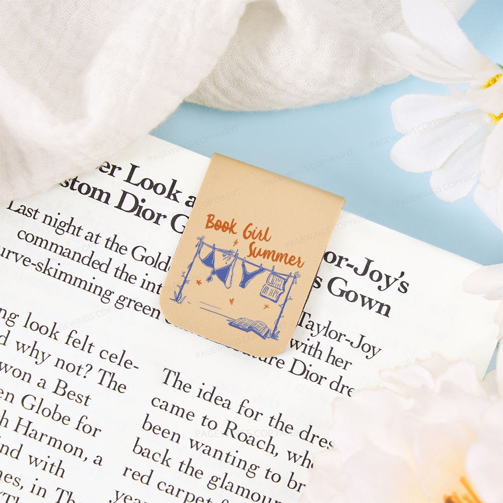 Pagewings Book Girl Summer Bookish Magnetic Bookmark