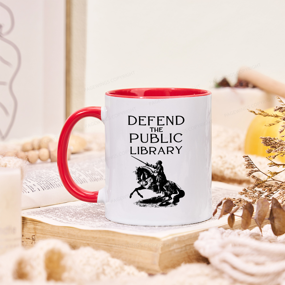 Pagewings Defend The Public Library Mug