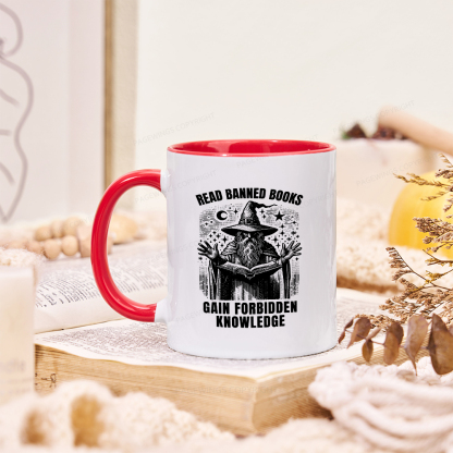 Pagewings Read Banned Books Gain Forbidden Knowledge Mug