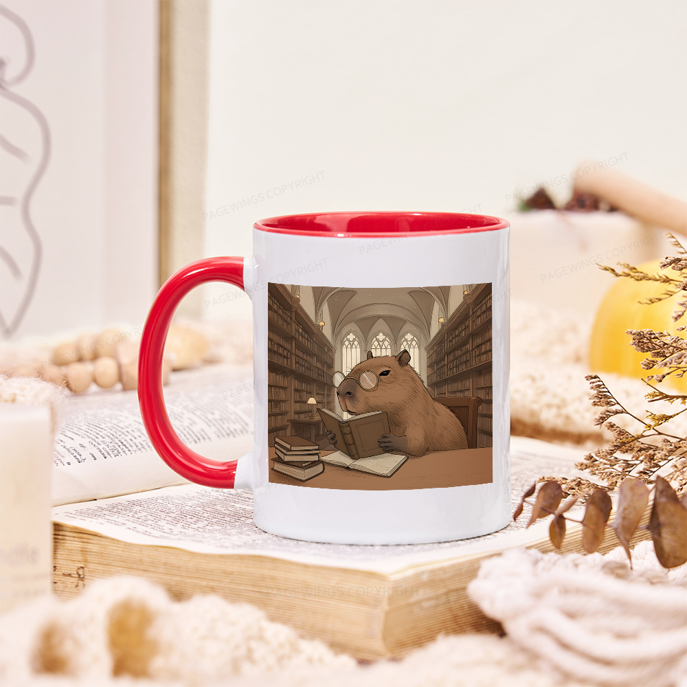 Pagewings The Reader Capybara Mug