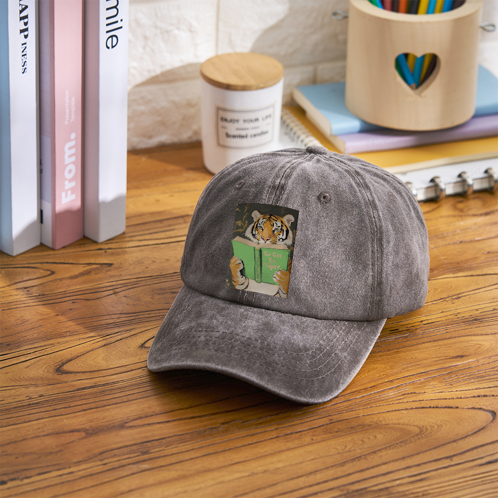Pagewings Motivational Tiger Washed Cap