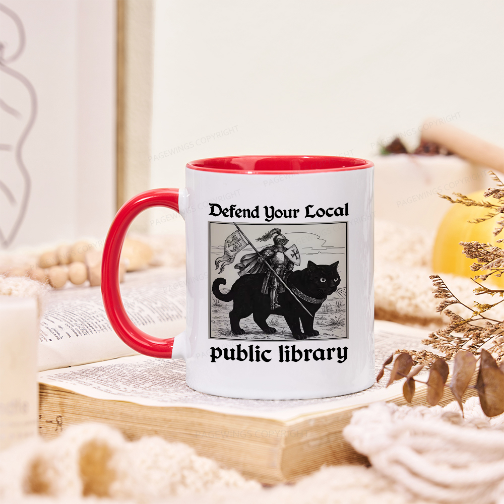 Pagewings Defend Your Local public library Mug