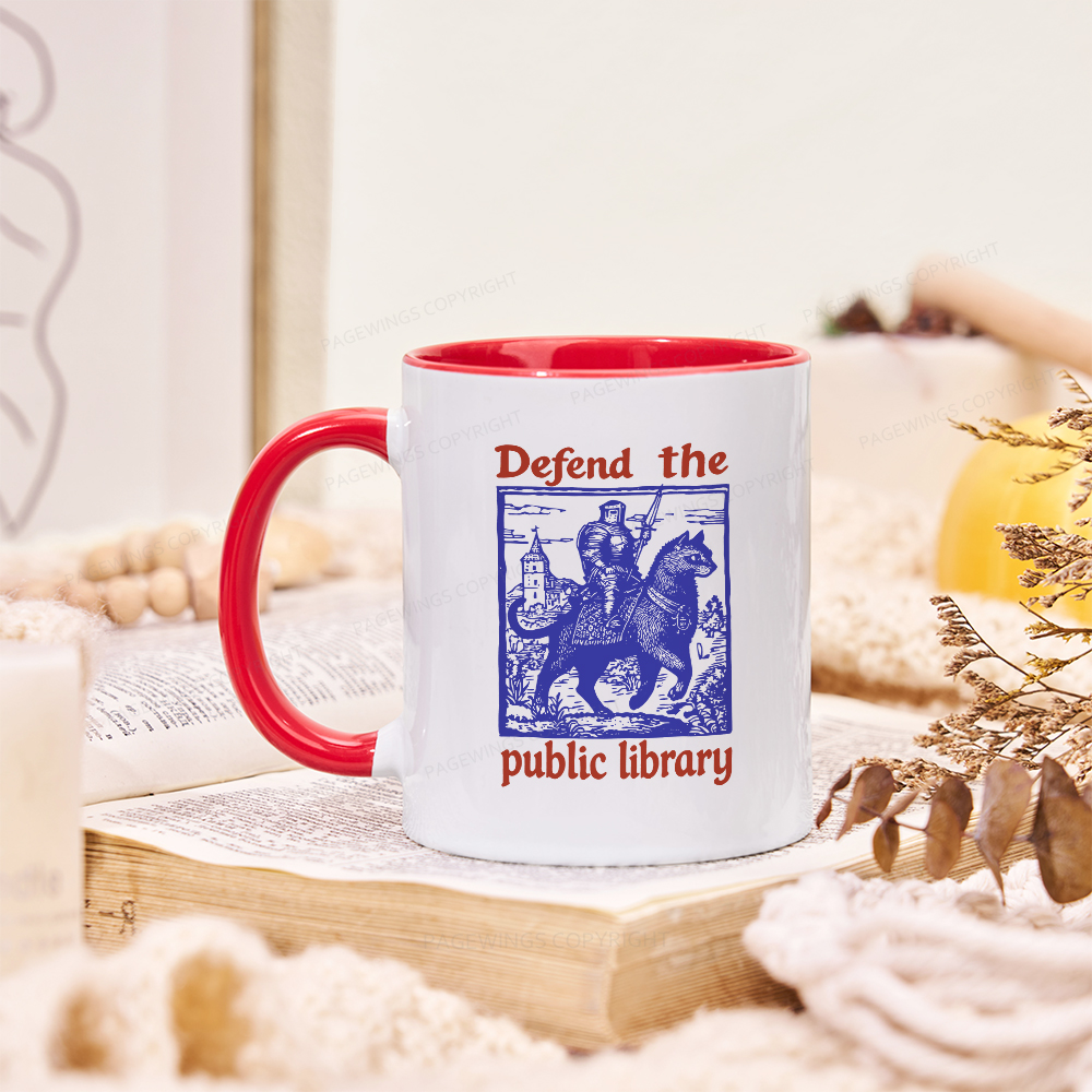 Pagewings Defend the Public Library Mug