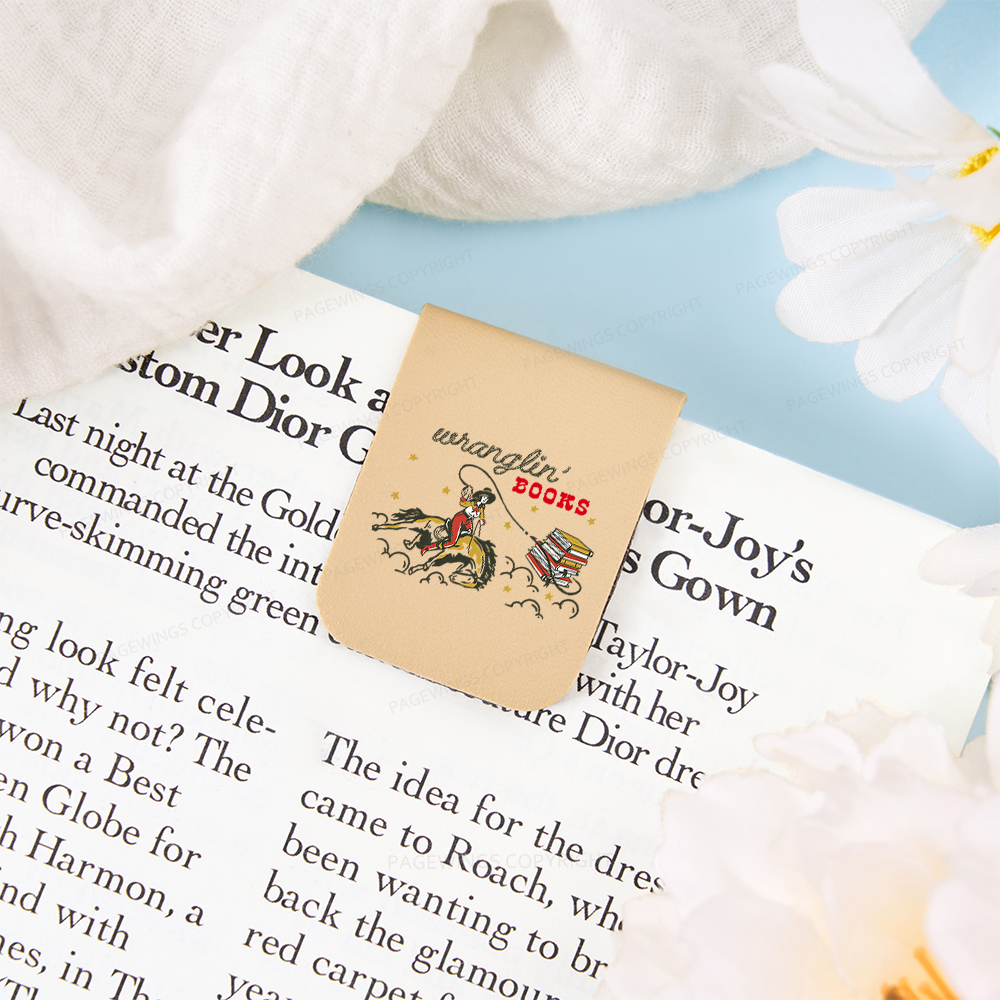 Pagewings Wranglin' Books Magnetic Bookmark