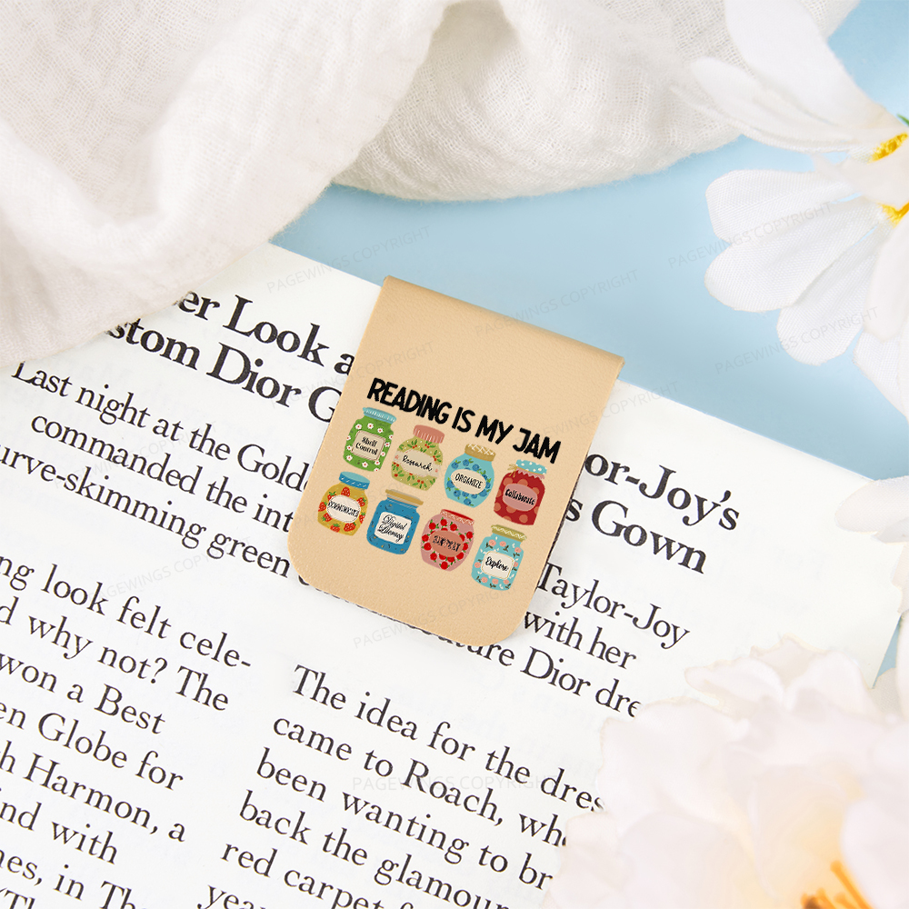 Pagewings Reading is My Jam Bookworm Magnetic Bookmark