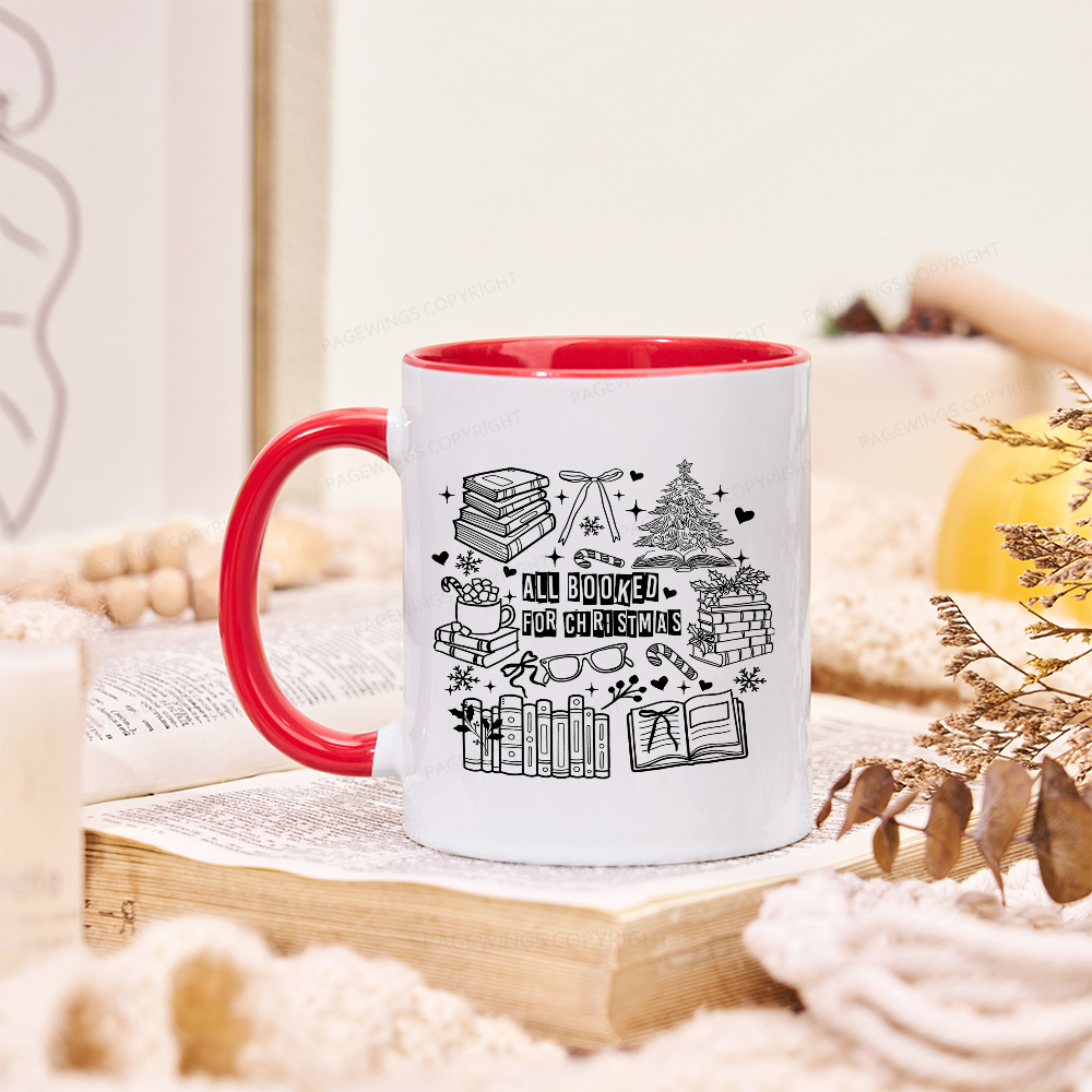 Pagewings All Booked For Christmas Mug