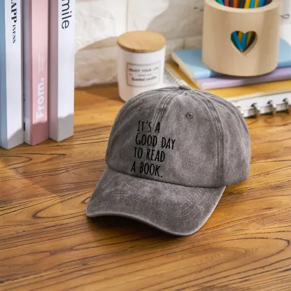 Pagewings It's A Good Day To Read A Book Washed Cap