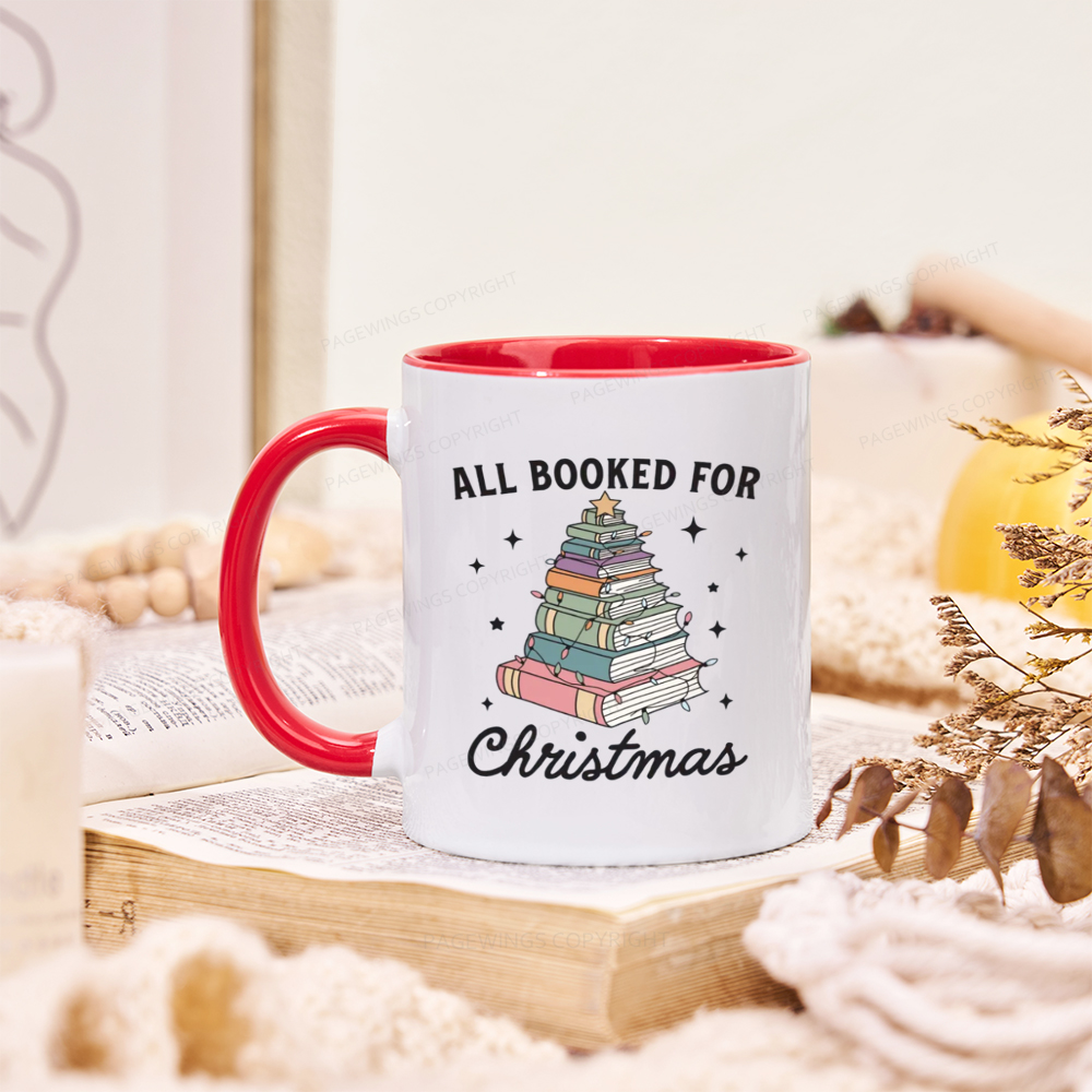 Pagewings All Booked For Christmas Mug