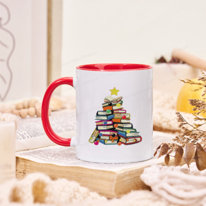 Pagewings Christmas Tree Bookworm Mug