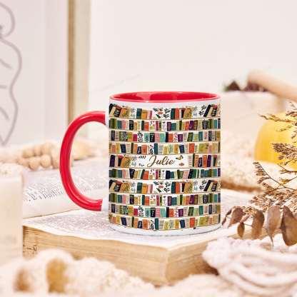 Pagewings Vintage Bookshelf Library Mug