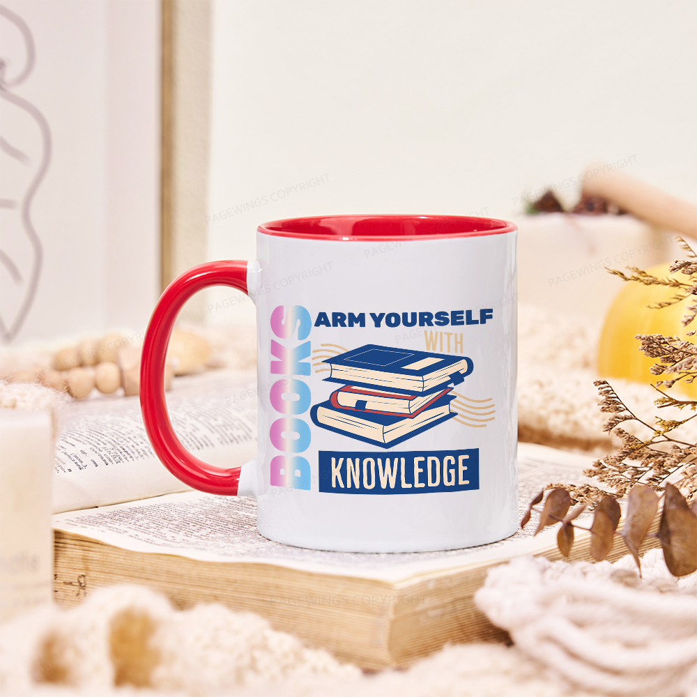 Pagewings Arm Yourself With Knowledge Mug