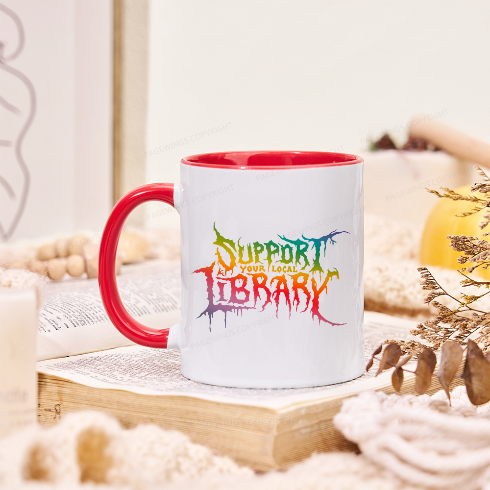 Pagewings Support Your Local Library Mug